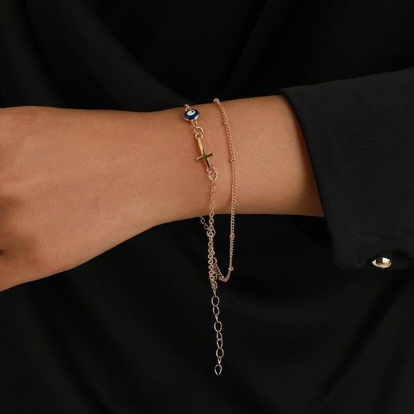 cross women bracelet evil eye bracelets for woman fashion lady party jewelry elegant bangles gold color trendy metal pulseras link, chain, Black
cross women bracelet evil eye bracelets for woman fashion lady party jewelry elegant bangles gold color trendy metal pulseras link, chain, Black