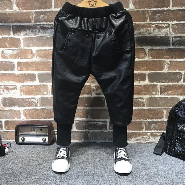 trousers winter boys fashion pu pants kids casual all match black velvet baby thick buttons clothes children 2-7 years old, Blue
trousers winter boys fashion pu pants kids casual all match black velvet baby thick buttons clothes children 2-7 years old, Blue