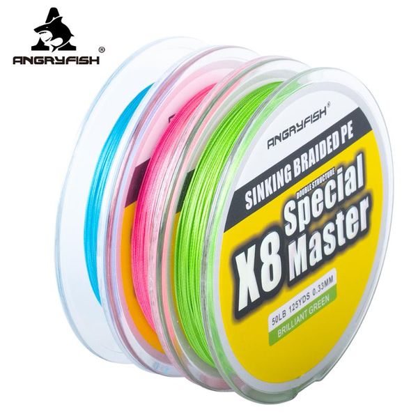 angryfish x8 114m sinking braided fishing line super strong multifilament 8+1 for carp wire braid
angryfish x8 114m sinking braided fishing line super strong multifilament 8+1 for carp wire braid