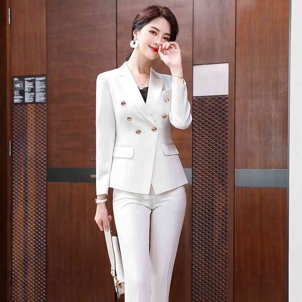 pant women's tuxedo fashions two sets red black suit thin button decoration blazer with pants on for lady in the office, White
pant women's tuxedo fashions two sets red black suit thin button decoration blazer with pants on for lady in the office, White