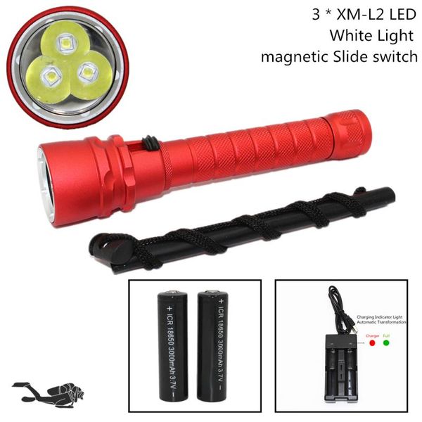 diving 3 x xm-l2 3200 lumens led 30w torch waterproof underwater 100m scuba light support 18650 flashlights torches
diving 3 x xm-l2 3200 lumens led 30w torch waterproof underwater 100m scuba light support 18650 flashlights torches