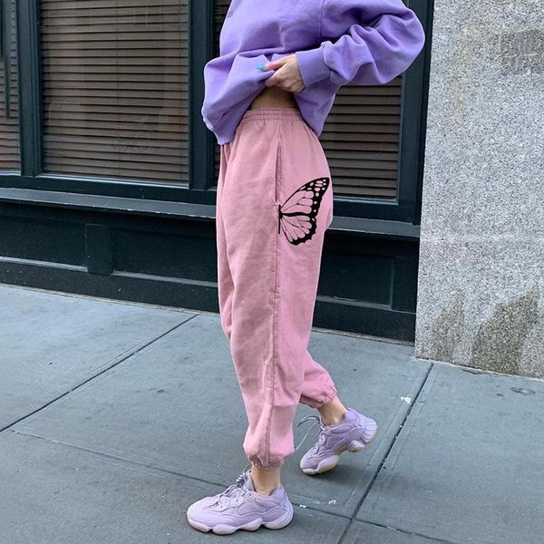 women's pants & capris streetwear butterfly print pink sweatpants women high waist jogger fashion ladies trousers loose fit, Black;white
women's pants & capris streetwear butterfly print pink sweatpants women high waist jogger fashion ladies trousers loose fit, Black;white
