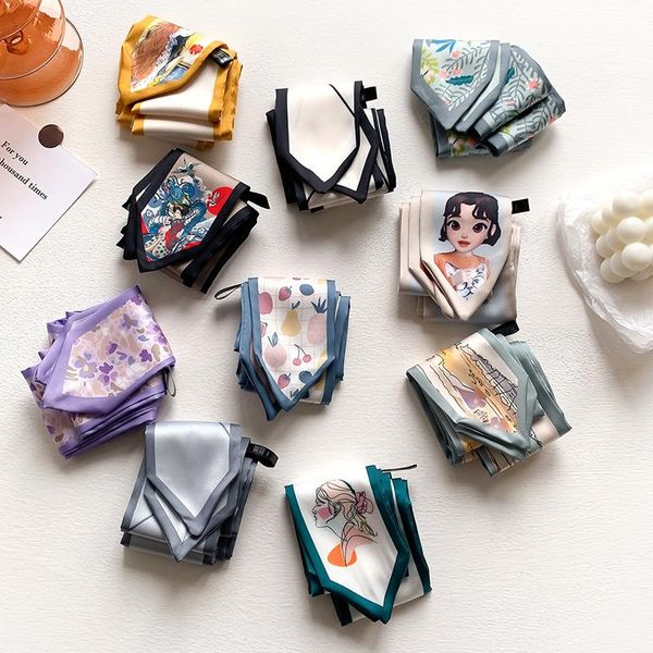 scarves fashion print silk scarf for women small hair ribbon lady handle bags tie narrow long wrist ribbons 2021, Blue;gray
scarves fashion print silk scarf for women small hair ribbon lady handle bags tie narrow long wrist ribbons 2021, Blue;gray
