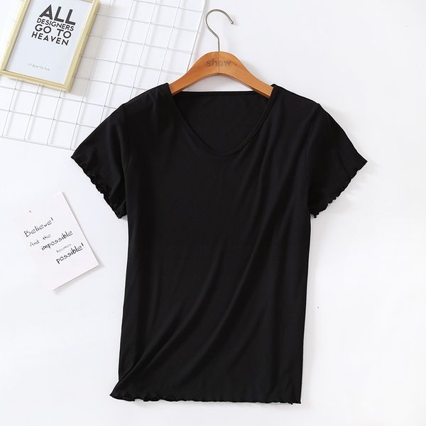 women's sleepwear women's home clothes short sleeve cotton sleep modal pajamas female v neck sleepwear pijamas bottoming shirt 9c, Black;red
women's sleepwear women's home clothes short sleeve cotton sleep modal pajamas female v neck sleepwear pijamas bottoming shirt 9c, Black;red