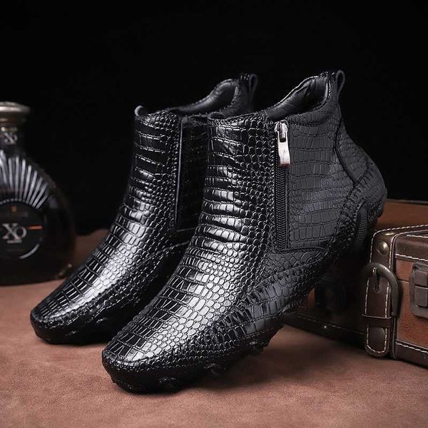 2021 large crocodile shoes martin boots men's high leather black british mid short psh cotton
2021 large crocodile shoes martin boots men's high leather black british mid short psh cotton