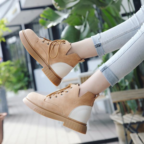 2021 patchwork lace up thick bottom ankle boots for women shoes woman new fashion autumn chunky sneakers winter boots platform shoes 1, Black
2021 patchwork lace up thick bottom ankle boots for women shoes woman new fashion autumn chunky sneakers winter boots platform shoes 1, Black