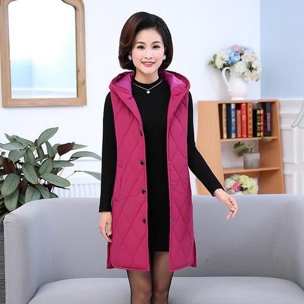 women's vests casual plaid of women sleeveless hooded single breasted winter coat pockets loose long office jacket, Black;white
women's vests casual plaid of women sleeveless hooded single breasted winter coat pockets loose long office jacket, Black;white