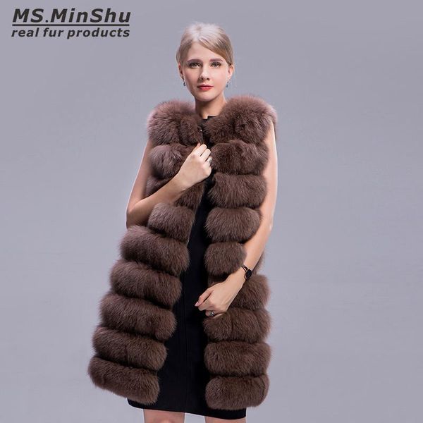 ms.minshu natural color fur waistcoat 90cm long outwear 100% real vest fashion winter coat women's & faux, Black
ms.minshu natural color fur waistcoat 90cm long outwear 100% real vest fashion winter coat women's & faux, Black