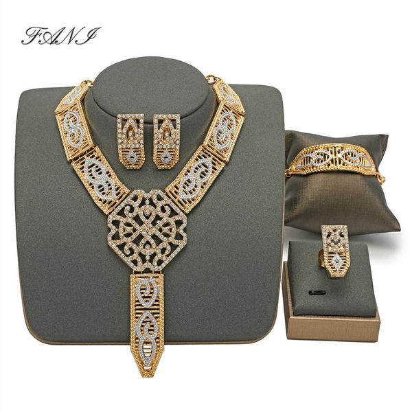 earrings & necklace fani fashion african women custome jewelry set wholesale dubai gold sets nigerian wedding design brand, Silver
earrings & necklace fani fashion african women custome jewelry set wholesale dubai gold sets nigerian wedding design brand, Silver