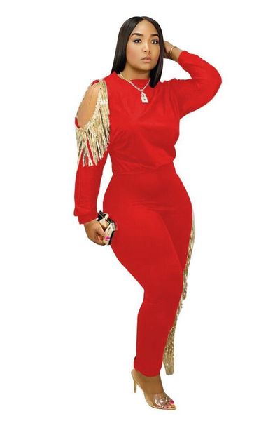 women's sets tracksuits o neck full sleeve pants suit tassel two piece set casual night club outfits 2xl, Gray
women's sets tracksuits o neck full sleeve pants suit tassel two piece set casual night club outfits 2xl, Gray