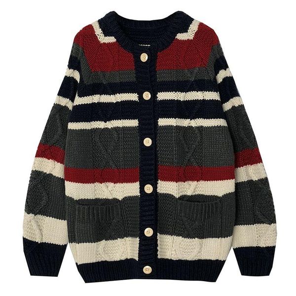women's knits & tees striped color matching loose casual sweater jacket women 2021 spring and autumn long-sleeved round neck cardigan, White
women's knits & tees striped color matching loose casual sweater jacket women 2021 spring and autumn long-sleeved round neck cardigan, White