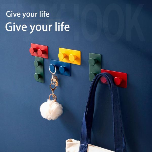 creative colorful plastic wall self-adhesive storage hook key umbrella coat bathroom rack home decoration hooks & rails
creative colorful plastic wall self-adhesive storage hook key umbrella coat bathroom rack home decoration hooks & rails