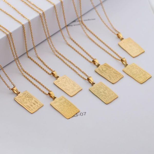 chokers 2021 vintage zodiac necklace for women gold stainless steel 12 constellation sign leo cancer virgo libra chains, Golden;silver
chokers 2021 vintage zodiac necklace for women gold stainless steel 12 constellation sign leo cancer virgo libra chains, Golden;silver