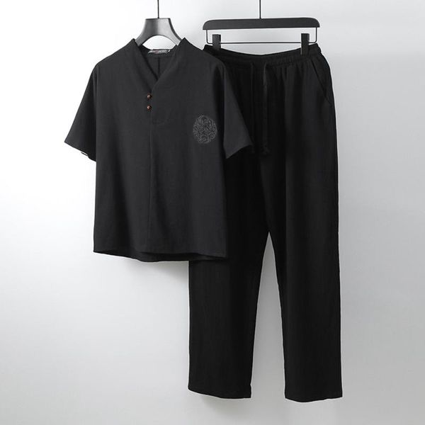 men's tracksuits tracksuit large size clothing 2021 fashion summer suit linen t-shirt male set chinese style 8xl 9xl plus two piece, Gray
men's tracksuits tracksuit large size clothing 2021 fashion summer suit linen t-shirt male set chinese style 8xl 9xl plus two piece, Gray