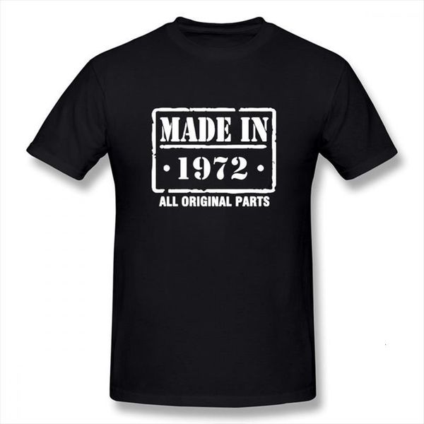 made in 1972 funny short men t shirt sleeves hip hop oversized o neck cotton shirts, White;black
made in 1972 funny short men t shirt sleeves hip hop oversized o neck cotton shirts, White;black
