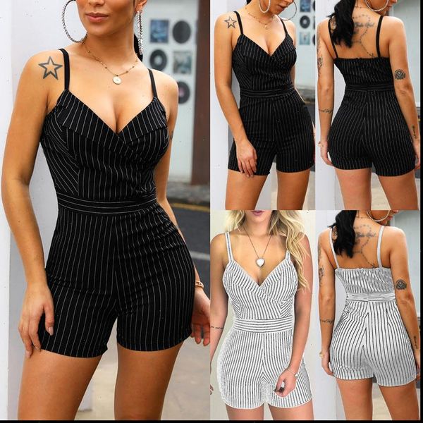 style fashion clubwear playsuit womens jumpsuits party stripe casual skinny sleeveless short, Black;white
style fashion clubwear playsuit womens jumpsuits party stripe casual skinny sleeveless short, Black;white