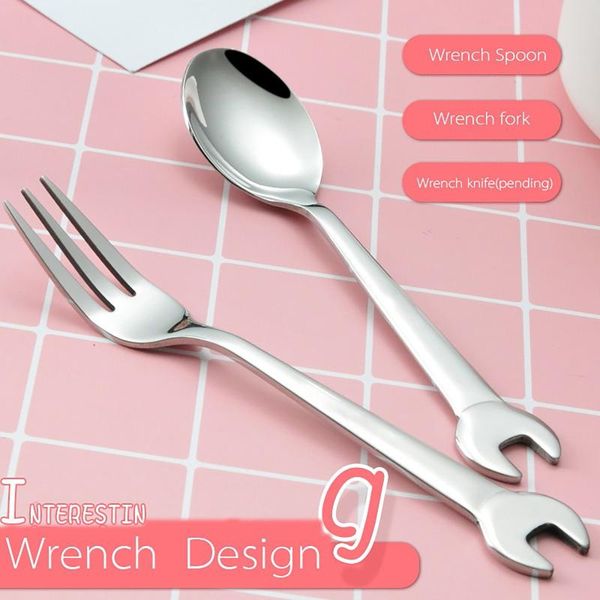 creative wrench shape tea fork stainless steel dinner spoon coffee cutlery set tableware family camping kitchen accessories 304 forks
creative wrench shape tea fork stainless steel dinner spoon coffee cutlery set tableware family camping kitchen accessories 304 forks