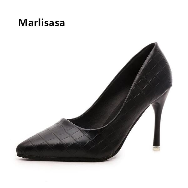 dress shoes marlisasa femmes hauts talons women classic white pu leather heel lady casual female pumps f5218, Black
dress shoes marlisasa femmes hauts talons women classic white pu leather heel lady casual female pumps f5218, Black