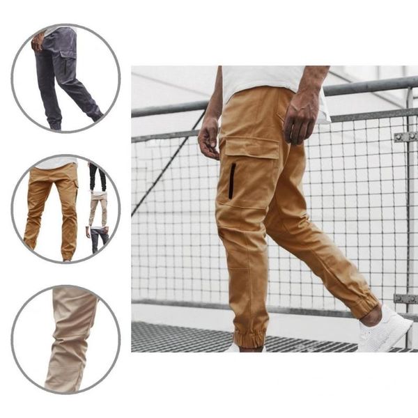 men's pants men trousers ankle banded cargo all match energetic trendy simple, Black
men's pants men trousers ankle banded cargo all match energetic trendy simple, Black