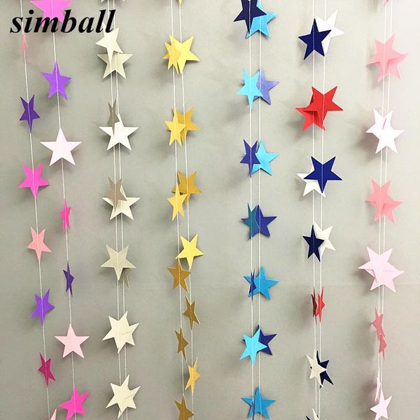 party decoration 4m paper garland star shape string banners baby shower girls bunting hanging happy birthday wedding home
party decoration 4m paper garland star shape string banners baby shower girls bunting hanging happy birthday wedding home