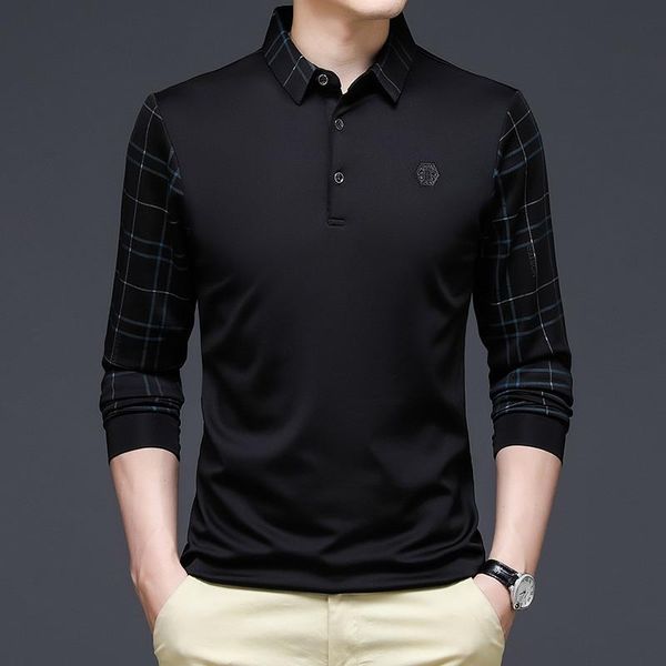 men's polos ymwmhu fashion solid shirt men korean clothing long sleeve casual fit slim man button collar, White;black
men's polos ymwmhu fashion solid shirt men korean clothing long sleeve casual fit slim man button collar, White;black