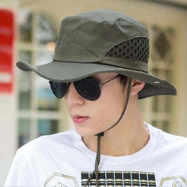 cloches 2021 fishing men bucket sun hat wide brim military hats chin strap cap jungle hunting caps protection, Blue;gray
cloches 2021 fishing men bucket sun hat wide brim military hats chin strap cap jungle hunting caps protection, Blue;gray