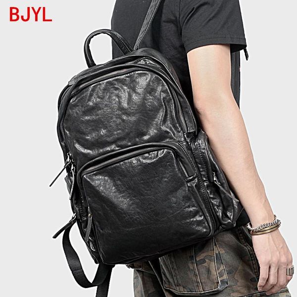 backpack genuine leather men's vegetable tanned men lapbag large-capacity school retro black backpacks
backpack genuine leather men's vegetable tanned men lapbag large-capacity school retro black backpacks