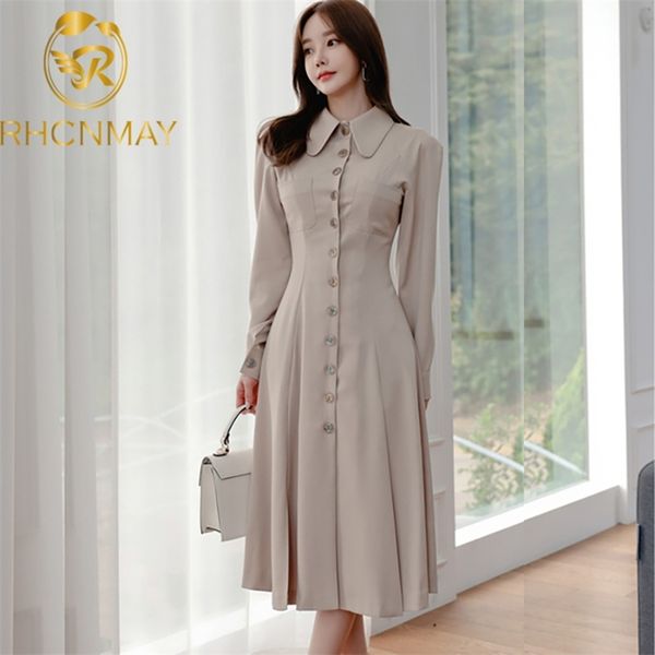 chic windbreaker style dresses autumn winter elegant single breasted femme vestidos solid color swing dress 210506, Black;gray
chic windbreaker style dresses autumn winter elegant single breasted femme vestidos solid color swing dress 210506, Black;gray