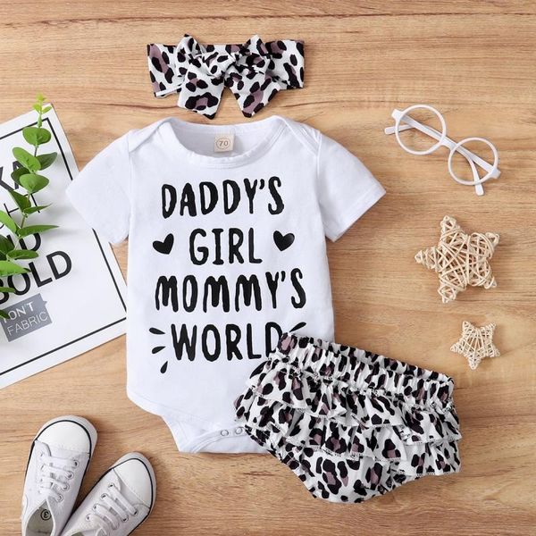 clothing sets summer baby girl short sleeve letter print romper leopard shorts headband outfits clothes, White
clothing sets summer baby girl short sleeve letter print romper leopard shorts headband outfits clothes, White