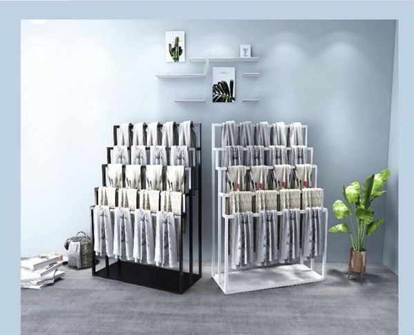 clothing store scarf display rack hanging towel bath wrought iron floor silk cloth shawl storage baskets
clothing store scarf display rack hanging towel bath wrought iron floor silk cloth shawl storage baskets