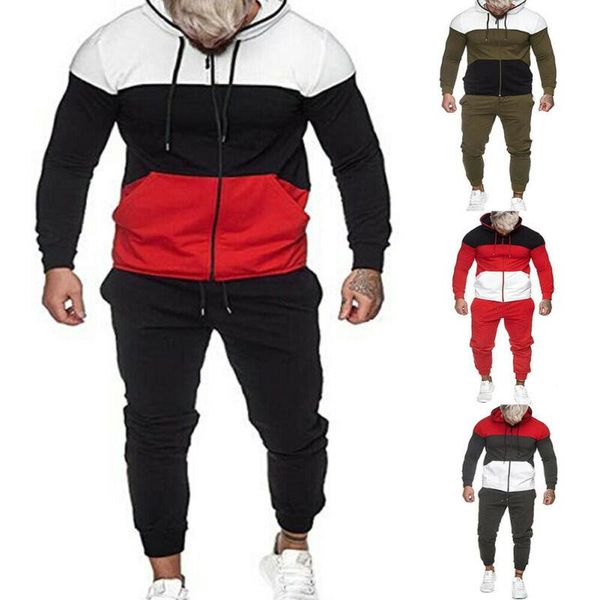 men's tracksuits mens slim fit tracksuit set zip up bottoms jogging designer outfits 2pcs, Gray
men's tracksuits mens slim fit tracksuit set zip up bottoms jogging designer outfits 2pcs, Gray