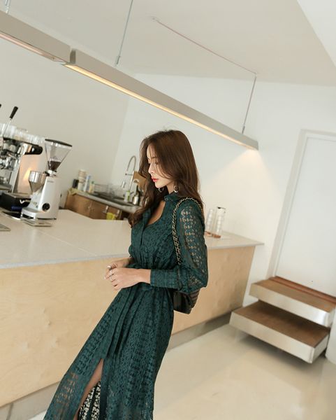 vintage hollow-out lace women long single breasted bandage elegant mermaid female green full sleeve autumn vestidos femme, Black;gray
vintage hollow-out lace women long single breasted bandage elegant mermaid female green full sleeve autumn vestidos femme, Black;gray