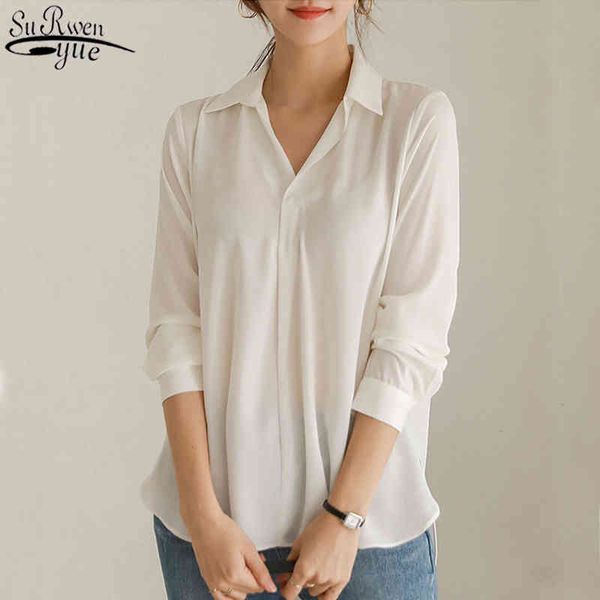 fashion women blouses spring and autumn korean lapel solid blouse loose long sleeve office lady shirt 11612 210427, White
fashion women blouses spring and autumn korean lapel solid blouse loose long sleeve office lady shirt 11612 210427, White