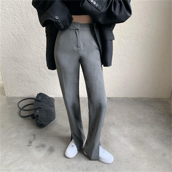 women's pants & capris hzirip 2021 straight slim all match oversize split high waist chic casual plus size ol fashion women summer trou, Black;white
women's pants & capris hzirip 2021 straight slim all match oversize split high waist chic casual plus size ol fashion women summer trou, Black;white