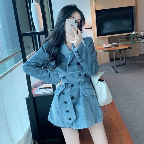 women's suits & blazers vintage double breasted corduroy suit jacket 2022 female autumn winter street long coats for women clothing d62, White;black
women's suits & blazers vintage double breasted corduroy suit jacket 2022 female autumn winter street long coats for women clothing d62, White;black