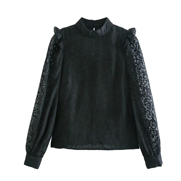vintage loose spliced leopard pattern blouses women fashion elegant ladies buttons dot mesh sleeve 210531, White
vintage loose spliced leopard pattern blouses women fashion elegant ladies buttons dot mesh sleeve 210531, White