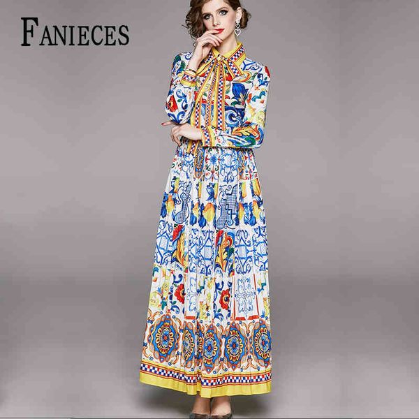 8 colors summer autumn runway designer maxi dress women elegant flower print long dresses bow collar floor-length party vestidos 210520, Black;gray
8 colors summer autumn runway designer maxi dress women elegant flower print long dresses bow collar floor-length party vestidos 210520, Black;gray