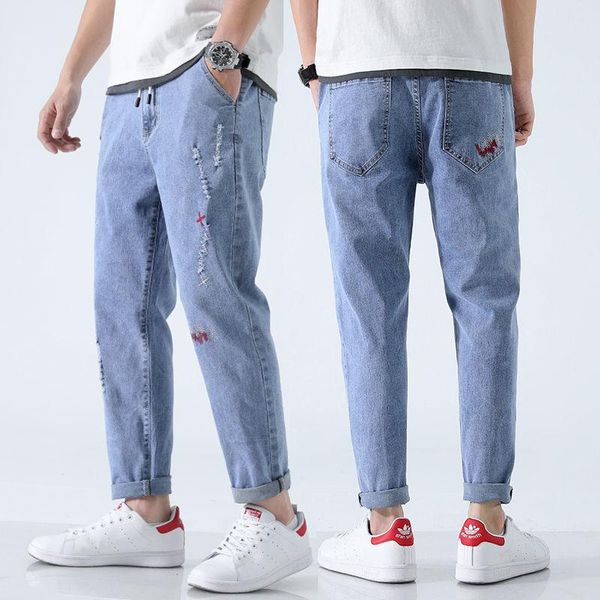 men's jeans men harem pants spring loose large size straight tether summer casual youth student trendy clothes blue gray ripped
men's jeans men harem pants spring loose large size straight tether summer casual youth student trendy clothes blue gray ripped