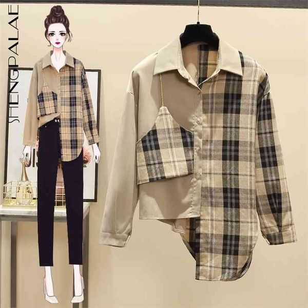 elegant plaid blouse women's spring lapel single breasted long sleeve large size fake two piece shirt 5b742 210427, White
elegant plaid blouse women's spring lapel single breasted long sleeve large size fake two piece shirt 5b742 210427, White