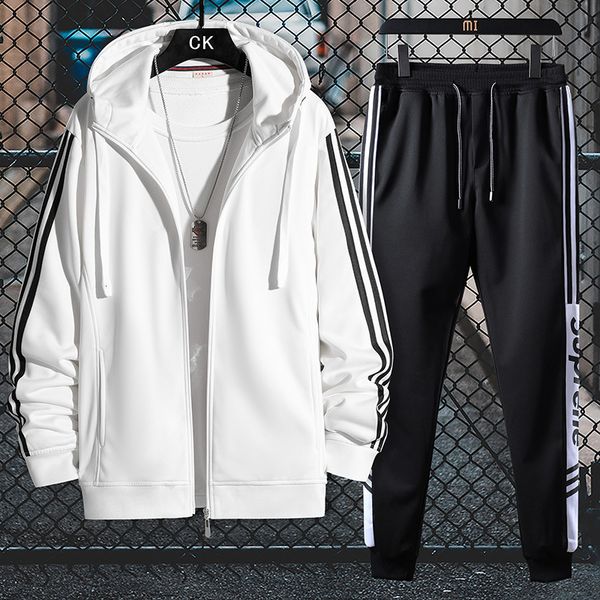 sweatshirts spring and autumn casual suit hooded sweater men's fashion korean version simple three bar sports set of clothes, Black
sweatshirts spring and autumn casual suit hooded sweater men's fashion korean version simple three bar sports set of clothes, Black