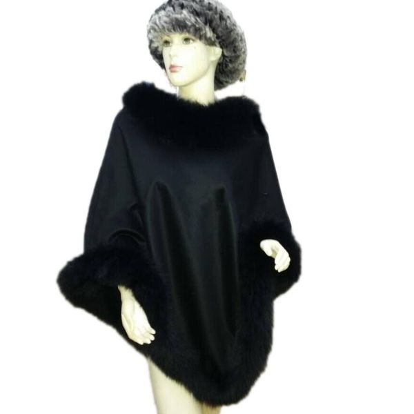 women's fur & faux lady's winter warm poncho female genuine wraps coats women real cashmere cape natural shawl coat cloak black
women's fur & faux lady's winter warm poncho female genuine wraps coats women real cashmere cape natural shawl coat cloak black