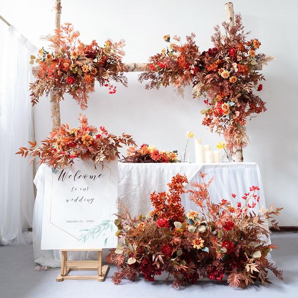 decorative flowers & wreaths wedding simulation caramel color autumn set floral design hall background fake runway
decorative flowers & wreaths wedding simulation caramel color autumn set floral design hall background fake runway