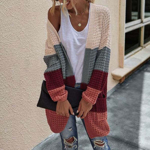 women's jackets coats sweater autumn and winter wear medium length cardigan color matching hollow out 1qqc, Black;brown
women's jackets coats sweater autumn and winter wear medium length cardigan color matching hollow out 1qqc, Black;brown