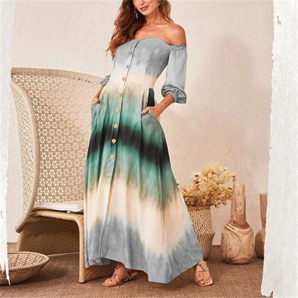 strapless cap sleeve womens patchwork color ladies printed casual long female designer dresses with buttons, Black;gray
strapless cap sleeve womens patchwork color ladies printed casual long female designer dresses with buttons, Black;gray