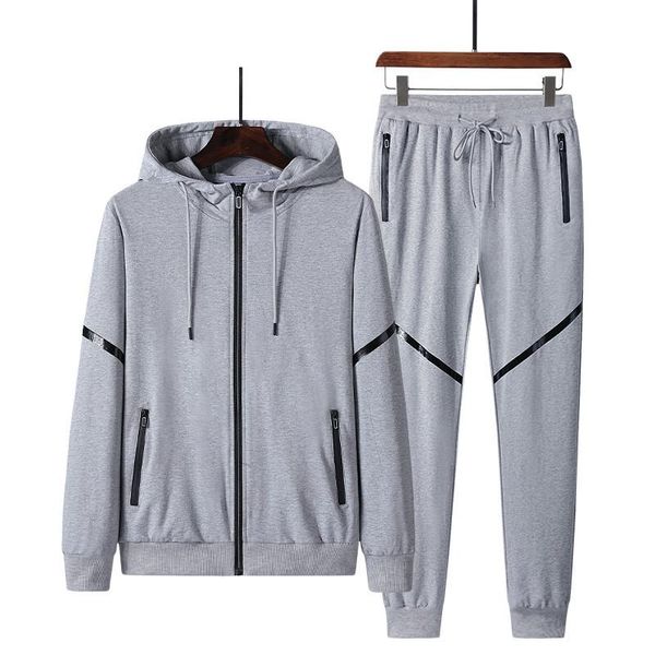 men's tracksuits sportswear sets casual spring cotton clothing male fashion tracksuit hooded zipper coat + pants plus size 5xl, Gray
men's tracksuits sportswear sets casual spring cotton clothing male fashion tracksuit hooded zipper coat + pants plus size 5xl, Gray