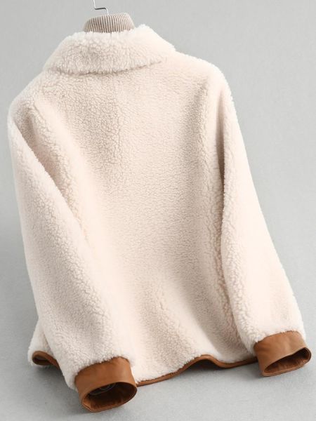 women's fur & faux real coat female lamb korean jackets 2021 autumn winter jacket women wool coats slim outwear abrigo mujer my3520, Black
women's fur & faux real coat female lamb korean jackets 2021 autumn winter jacket women wool coats slim outwear abrigo mujer my3520, Black