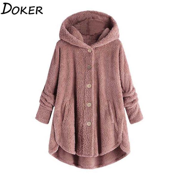 faux fur coat women autumn winter warm soft hooded jacket female plush overcoat pocket casual oversized teddy outwear 210603, Black
faux fur coat women autumn winter warm soft hooded jacket female plush overcoat pocket casual oversized teddy outwear 210603, Black
