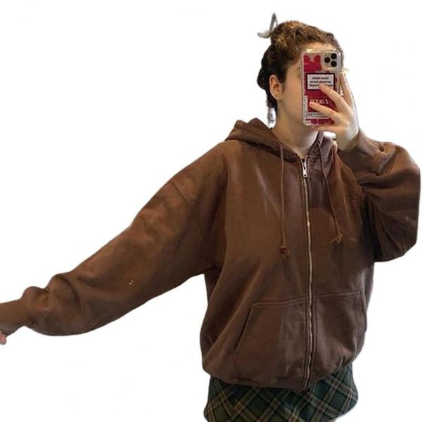 women's t-shirt 2021 brown zip up sweatshirt winter jacket clothes oversize hoodies women plus size vintage pockets long sleeve pullove, White
women's t-shirt 2021 brown zip up sweatshirt winter jacket clothes oversize hoodies women plus size vintage pockets long sleeve pullove, White