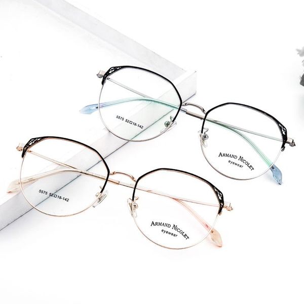 fashion sunglasses frames metal glasses eyebrow frame near-sighted double color men's and women's retro myopia, Black
fashion sunglasses frames metal glasses eyebrow frame near-sighted double color men's and women's retro myopia, Black
