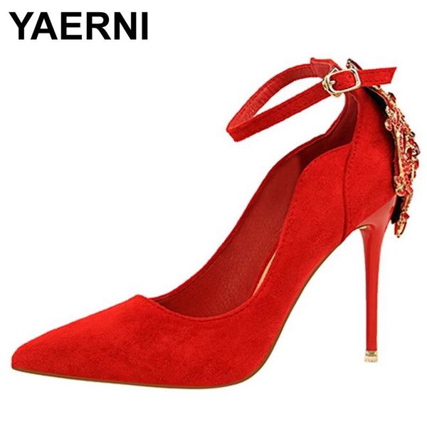dress shoes yaerni european and american wind women's ultra-high fine heel suede shallow mouth water drill a word with single, Black
dress shoes yaerni european and american wind women's ultra-high fine heel suede shallow mouth water drill a word with single, Black